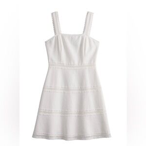 Draper James White Textured Midi Dress